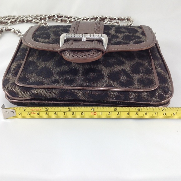 Brighton Leopard Canvas & Leather Crossbody Bag - Picture 10 of 11